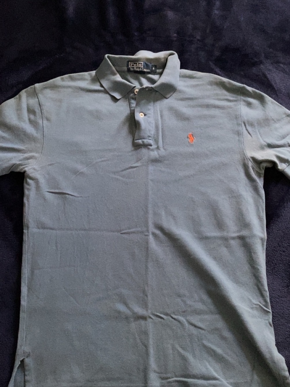 Polo by Ralph Lauren Men's Sage/Teal Green Polo with Orange Pony